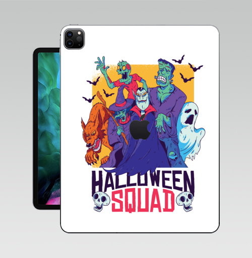 Наклейка на Планшет Apple iPad Pro 12.9 (2020) A2229 Хэллоуинский отряд,  купить в Москве – интернет-магазин Allskins, мистика, хэллоуин, отряд, монстры, привидение, зомби, франкенштейн, магия, Летучая_мышь