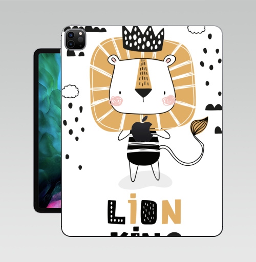 Наклейка на Планшет Apple iPad Pro 12.9 (2020) A2229 Король Лев - Принтериум,  купить в Москве – интернет-магазин Allskins, лев, король, мультфильмы, детские, мило, корона, джунглей, safari, lion