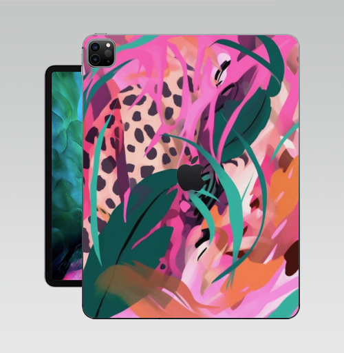 Наклейка на Планшет Apple iPad Pro 12.9 (2020) A2229 Дикая природа в тропическом лесу,  купить в Москве – интернет-магазин Allskins, поп-арт, природа, леопард, тропические, тропики, растение, розовый, зеленый, леопардовый, оранжевый, живописный, абстракция