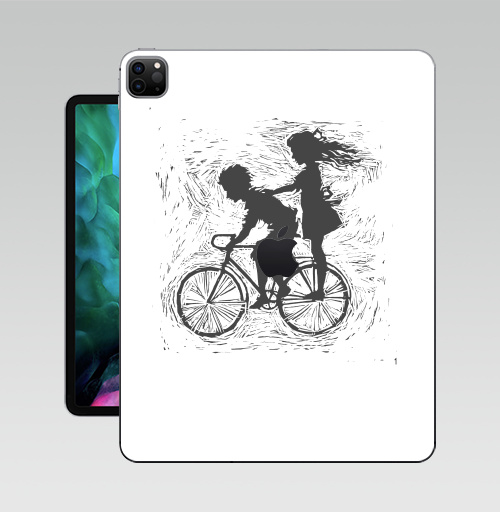 Наклейка на Планшет Apple iPad Pro 12.9 (2020) A2229 Летнее, велосипедное,  купить в Москве – интернет-магазин Allskins, черно-белое, парные, детские, для влюбленных, радость, лето, дружба, велосипед, любовь, 8 марта, 300 Лучших работ