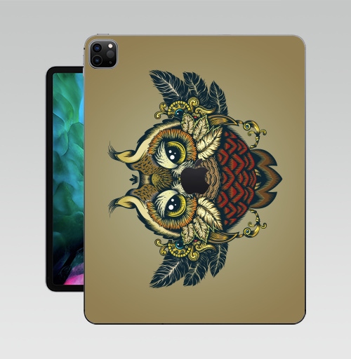 Наклейка на Планшет Apple iPad Pro 12.9 (2020) A2229 Совуха,  купить в Москве – интернет-магазин Allskins, милые животные, 300 Лучших работ, сова, птицы, королева, цвет