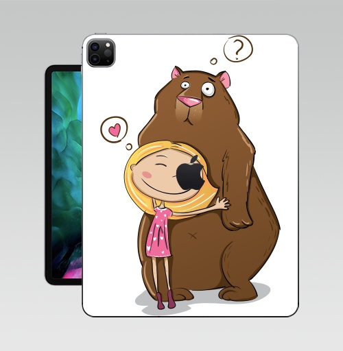 Наклейка на Планшет Apple iPad Pro 12.9 (2020) A2229 I like teddy bears,  купить в Москве – интернет-магазин Allskins, лайк, милые животные, 300 Лучших работ, любовь, медведь, мило, для_влюбленных, детские, женские
