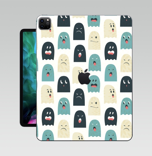 Наклейка на Планшет Apple iPad Pro 12.9 (2020) A2229 Lovely monsters,  купить в Москве – интернет-магазин Allskins, монстры, графика, персонажи, хэллоуин, привидение