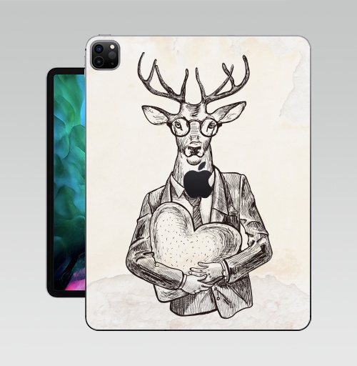 Наклейка на Планшет Apple iPad Pro 12.9 (2020) A2229 Мистер Твистер,  купить в Москве – интернет-магазин Allskins, животные, любовь, олень, персонажи, сердце, хипстер, для влюбленных