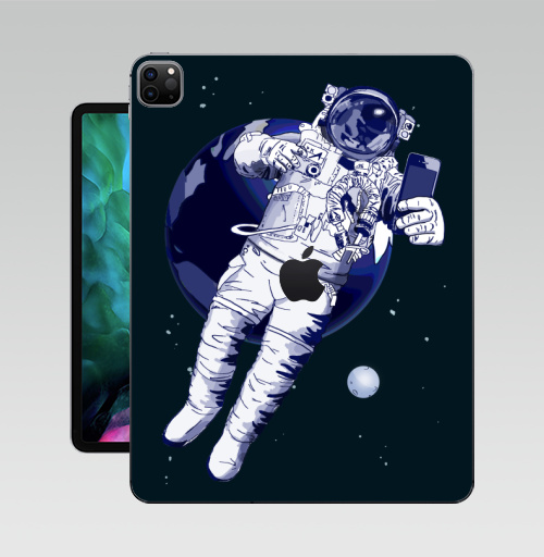 Наклейка на Планшет Apple iPad Pro 12.9 (2020) A2229 Космическое селфи,  купить в Москве – интернет-магазин Allskins, космос, селфи