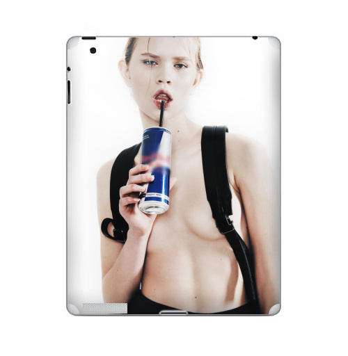 Наклейка на Планшет Apple iPad Девочка с трубочкой,  купить в Москве – интернет-магазин Allskins, модели, секс, фотография