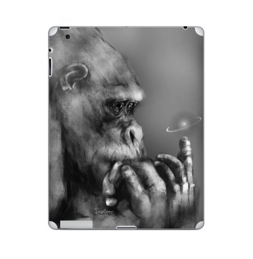 Наклейка на Планшет Apple iPad Горилла,  купить в Москве – интернет-магазин Allskins, обезьяна, животные, космос
