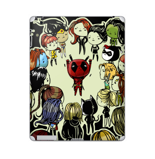 Наклейка на Планшет Apple iPad Проблемы супергероев,  купить в Москве – интернет-магазин Allskins, прикол, девушка, комиксы, супермен