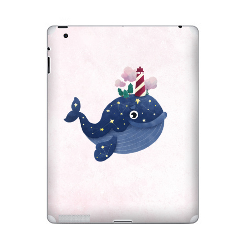 Наклейка на Планшет Apple iPad Кит хранитель маяка,  купить в Москве – интернет-магазин Allskins, милые животные, небо, нежно, космос, звезда, морская, маяк, киты