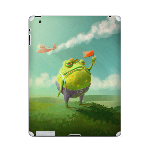 Наклейка на Планшет Apple iPad Мистер Жаба,  купить в Москве – интернет-магазин Allskins, милые животные, небо, цвет, детские, лягушка