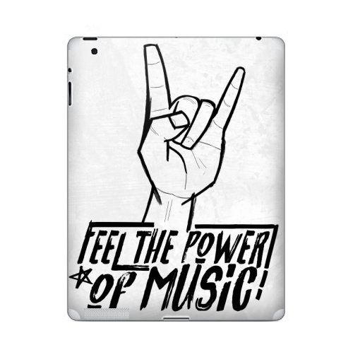 Наклейка на Планшет Apple iPad Feel the power of music,  купить в Москве – интернет-магазин Allskins, музыка, rock, панк, Англия