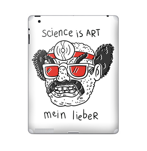 Наклейка на Планшет Apple iPad Наука это искусство,  купить в Москве – интернет-магазин Allskins, фанарт, супертюрьма, тюряга, тюрьма, superjail, доктор, док, ученый, немец, немецкий