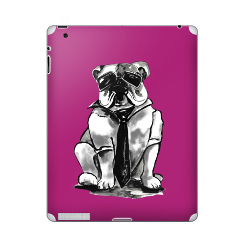 Наклейка на Планшет Apple iPad Гроза района,  купить в Москве – интернет-магазин Allskins, собаки, персонажи, графика, розовый, прикол, круто