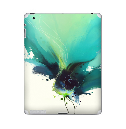 Наклейка на Планшет Apple iPad Абстрактное растение,  купить в Москве – интернет-магазин Allskins, абстракция, лес, флора, искусство, рисунки, акварель, брызги, краски, цветы