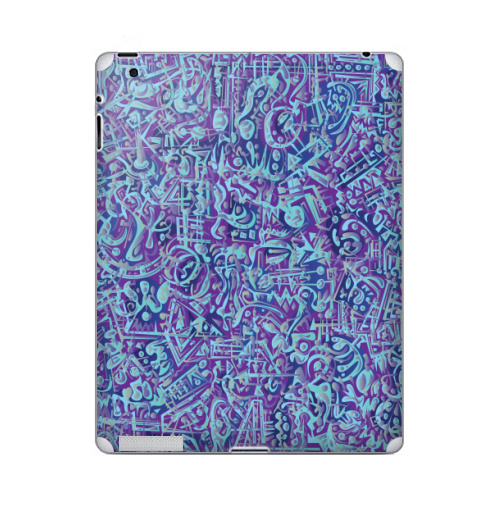 Наклейка на Планшет Apple iPad В мирских вещах,  купить в Москве – интернет-магазин Allskins, абстракция, абстрация, текстура, голубой, фиолетовый