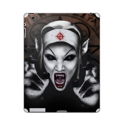 Наклейка на Планшет Apple iPad Пора обняться,  купить в Москве – интернет-магазин Allskins, мистика, для влюбленных, вампиры, дьявол, хоррор, хэллоуин, магия, укус, вурдалак, девушка