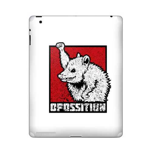 Наклейка на Планшет Apple iPad Опоссум в ультра-тревожном квадрате,  купить в Москве – интернет-магазин Allskins, философские, опоссум, животное, логотип, крысы, панк, гранж, металл, метафора, прикол, постимпрессионизм