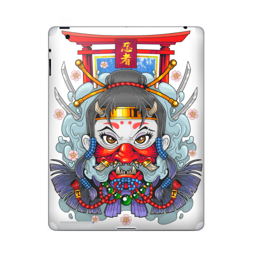 Наклейка на Планшет Apple iPad Девушка ниндзя,  купить в Москве – интернет-магазин Allskins, мистика, ниндзя, ассасин, они, демоны, азия, shinobi, Япония, манга, девушка, мифология