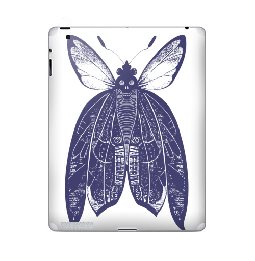 Наклейка на Планшет Apple iPad Мотыль,  купить в Москве – интернет-магазин Allskins, бабочки, череп