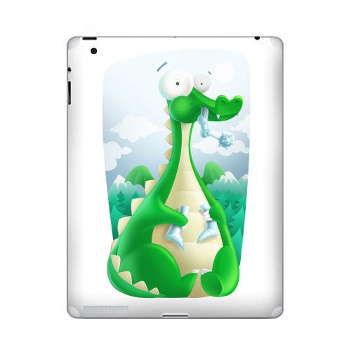 Наклейка на Планшет Apple iPad Какой рыцарь?,  купить в Москве – интернет-магазин Allskins, женские, для_влюбленных, сказки, рыцарь, дракон, графика, жизнь, любовь, животные, динозавры