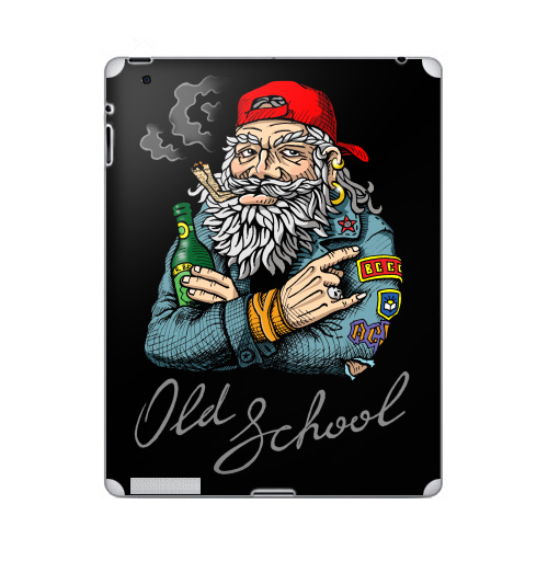 Наклейка на Планшет Apple iPad Old School,  купить в Москве – интернет-магазин Allskins, олдскулл, старая, металл, 80-е, школа, косяк, волосы, надписи, надписи на английском, крутые надписи на английском