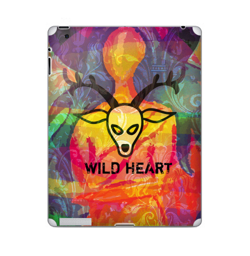 Наклейка на Планшет Apple iPad Wild heart,  купить в Москве – интернет-магазин Allskins, животные, позитив, девушка, психоделика