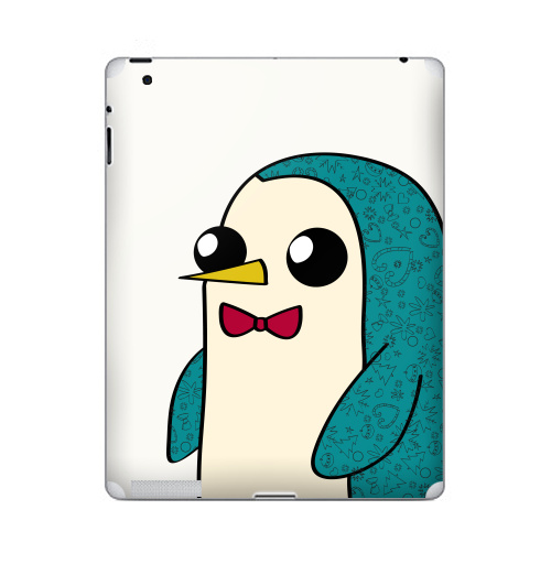 Наклейка на Планшет Apple iPad Новогодний Гюнтер,  купить в Москве – интернет-магазин Allskins, новый год, мультфильмы, птицы, пингвин, персонажи, животные, милые животные