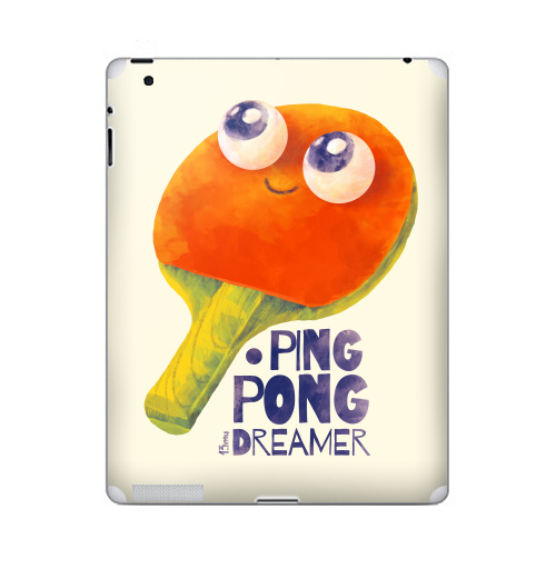 Наклейка на Планшет Apple iPad Пинг-понг дример,  купить в Москве – интернет-магазин Allskins, пинг-понг, гики, теннис, настольный теннис, мечта, футбол, ракетка