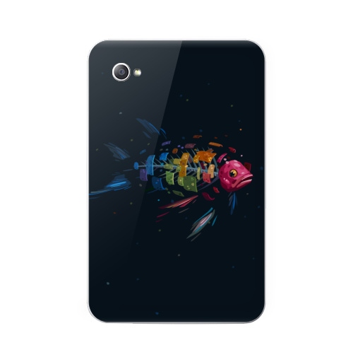 Наклейка на Планшет Samsung Galaxy Tab 7 (P1000) Мистическая Рыба,  купить в Москве – интернет-магазин Allskins, подводный, рыба, сюрреализм, морская, радуга, чешуя