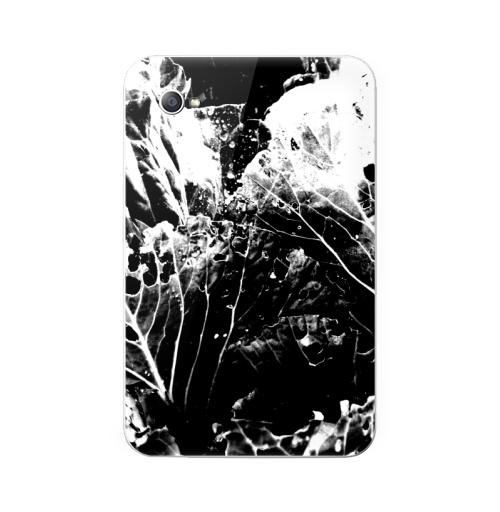Наклейка на Планшет Samsung Galaxy Tab 7 (P1000) Растительное,  купить в Москве – интернет-магазин Allskins, черно-белое, лесной, природа, листья, Темная, черный, графика, растительный, растение