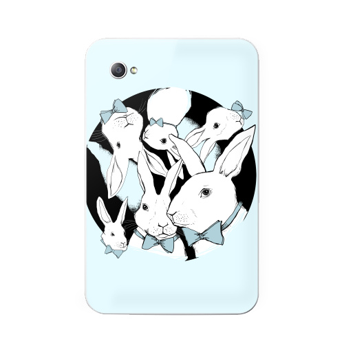 Наклейка на Планшет Samsung Galaxy Tab 7 (P1000) Boys Bunny,  купить в Москве – интернет-магазин Allskins, заяц, бабочки, зима