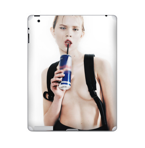 Наклейка на Планшет Apple iPad 2 / iPad 3 Девочка с трубочкой,  купить в Москве – интернет-магазин Allskins, модели, секс, фотография