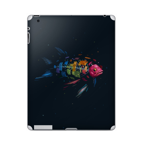 Наклейка на Планшет Apple iPad 2 / iPad 3 Мистическая Рыба,  купить в Москве – интернет-магазин Allskins, подводный, рыба, сюрреализм, морская, радуга, чешуя