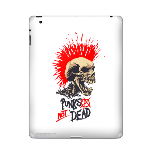 Наклейка на Планшет Apple iPad 2 / iPad 3 Punk not dead,  купить в Москве – интернет-магазин Allskins, панк, punknotdead, rock, череп