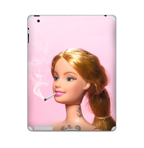 Наклейка на Планшет Apple iPad 2 / iPad 3 Барби повзрослела,  купить в Москве – интернет-магазин Allskins, прикол, барби, кукла, девушка, розовый, татуировки