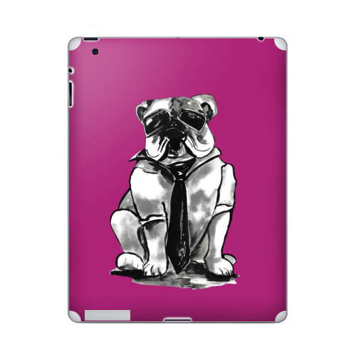 Наклейка на Планшет Apple iPad 2 / iPad 3 Гроза района,  купить в Москве – интернет-магазин Allskins, собаки, персонажи, графика, розовый, прикол, круто