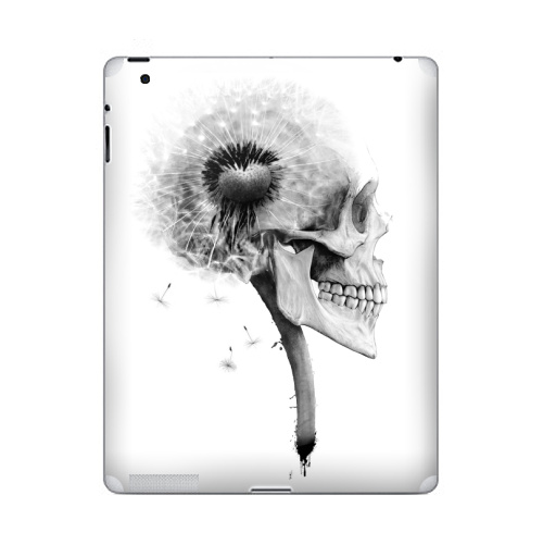Наклейка на Планшет Apple iPad 2 / iPad 3 ОДУВАНЧ,  купить в Москве – интернет-магазин Allskins, розыгрыш, прикол, череп, скелет, цветы, идея, металл, rock