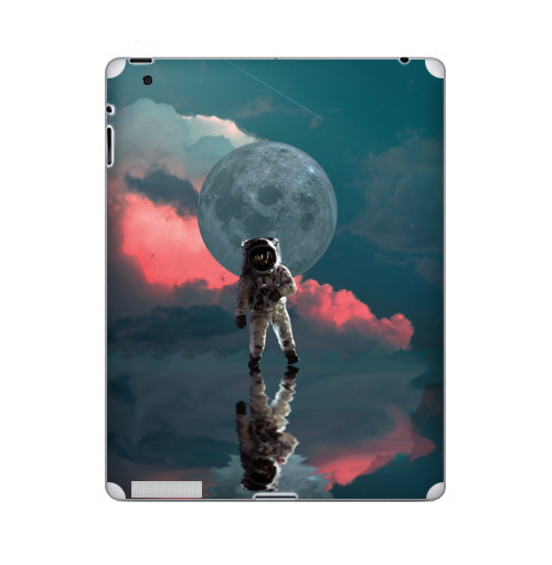 Наклейка на Планшет Apple iPad 2 / iPad 3 Я один,  купить в Москве – интернет-магазин Allskins, космос, космонавтика, одиночество, луна, небо