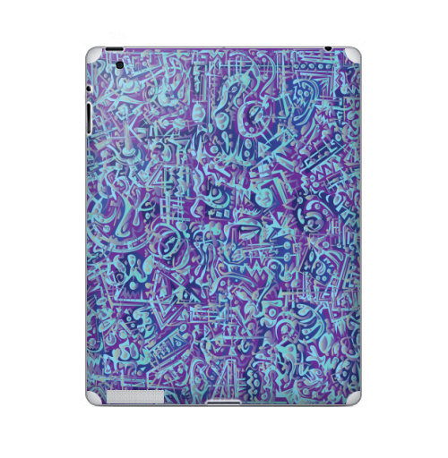 Наклейка на Планшет Apple iPad 2 / iPad 3 В мирских вещах,  купить в Москве – интернет-магазин Allskins, абстракция, абстрация, текстура, голубой, фиолетовый
