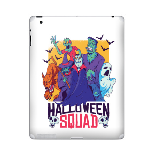 Наклейка на Планшет Apple iPad 2 / iPad 3 Хэллоуинский отряд,  купить в Москве – интернет-магазин Allskins, мистика, хэллоуин, отряд, монстры, привидение, зомби, франкенштейн, магия, Летучая_мышь