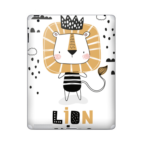 Наклейка на Планшет Apple iPad 2 / iPad 3 Король Лев - Принтериум,  купить в Москве – интернет-магазин Allskins, лев, король, мультфильмы, детские, мило, корона, джунглей, safari, lion