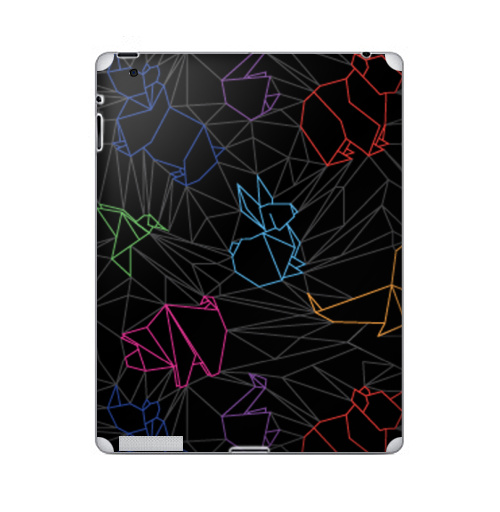 Наклейка на Планшет Apple iPad 2 / iPad 3 Origami Знаки Зодиака,  купить в Москве – интернет-магазин Allskins, зодиак, знаки зодиака, лебедь, фигурки, паттерн, оригами, медведь, графика, животные, заяц, 300 Лучших работ