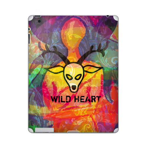Наклейка на Планшет Apple iPad 2 / iPad 3 Wild heart,  купить в Москве – интернет-магазин Allskins, животные, позитив, девушка, психоделика