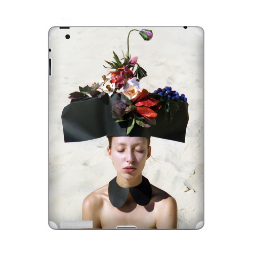 Наклейка на Планшет Apple iPad 2 / iPad 3 Цветочница,  купить в Москве – интернет-магазин Allskins, фотография, отдых, девушка, красота, цветы, сюрреализм