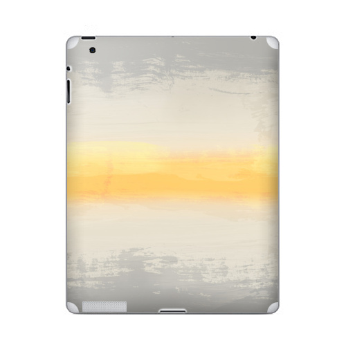 Наклейка на Планшет Apple iPad 2 / iPad 3 Лучик света,  купить в Москве – интернет-магазин Allskins, серый, желтый, узор, текстура, паттерн