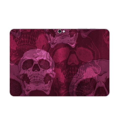 Наклейка на Планшет Samsung Galaxy Tab 10.1 (P7500) Голодные головы. Розовый,  купить в Москве – интернет-магазин Allskins, череп, монстры, анатомия, скелет, челюсть, хэллоуин, rock, хоррор