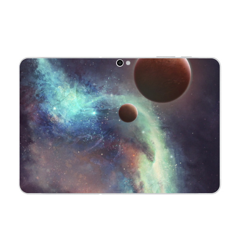Наклейка на Планшет Samsung Galaxy Tab 10.1 (P7500) Красные планеты,  купить в Москве – интернет-магазин Allskins, космос, земля, туманность, звезда, небо, галактика, фантастика, паттерн, искусство, концепт