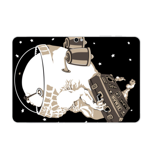 Наклейка на Планшет Samsung Galaxy Tab 10.1 (P7500) Космический туризм,  купить в Москве – интернет-магазин Allskins, космос, космонавтика, космонавтики, астронавт, галактика, звезда, чемодан, туризм