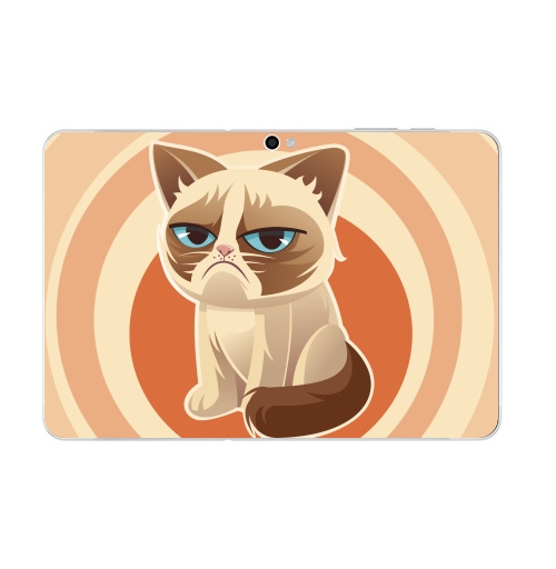 Наклейка на Планшет Samsung Galaxy Tab 10.1 (P7500) Сурове, грустне, котячне,  купить в Москве – интернет-магазин Allskins, милые животные, 300 Лучших работ, любовь, кошка, персонажи, женские