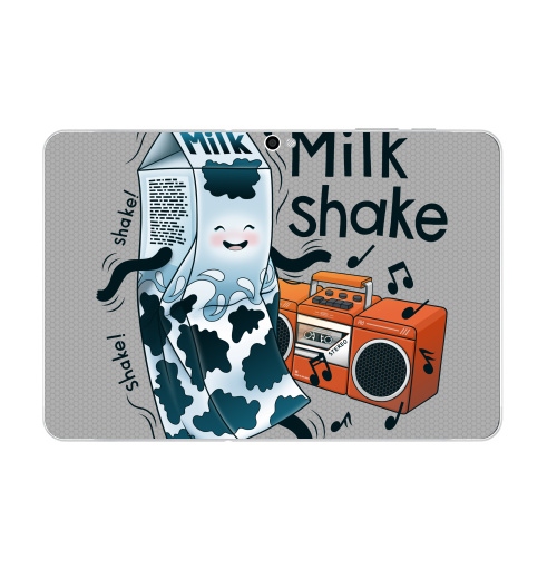Наклейка на Планшет Samsung Galaxy Tab 10.1 (P7500) MilkShake!,  купить в Москве – интернет-магазин Allskins, музыка, еда, ноты, танцы, коктейль, молочный